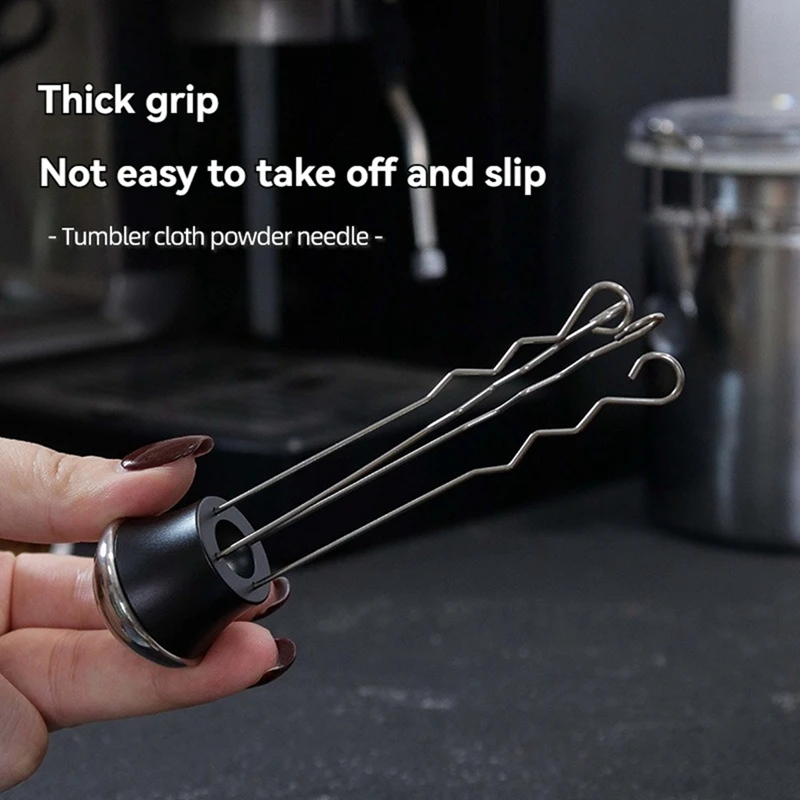 A44F-игла для кофейного порошка из нержавеющей стали, мешалка для кофе, ручной венчик для кофе, инструмент для раздачи эспрессо для кафе, кухни