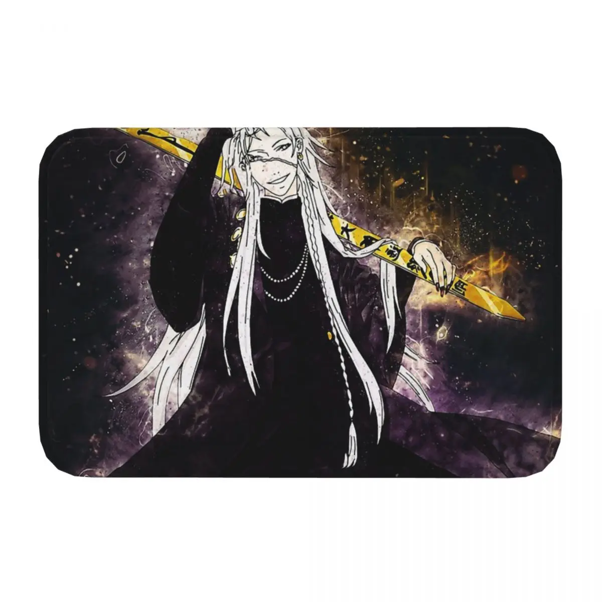 Undertaker Cool Kitchen Non-Slip Carpet Black Butler Demon Servant Bedroom Mat Entrance Door Doormat Home Decoration Rug