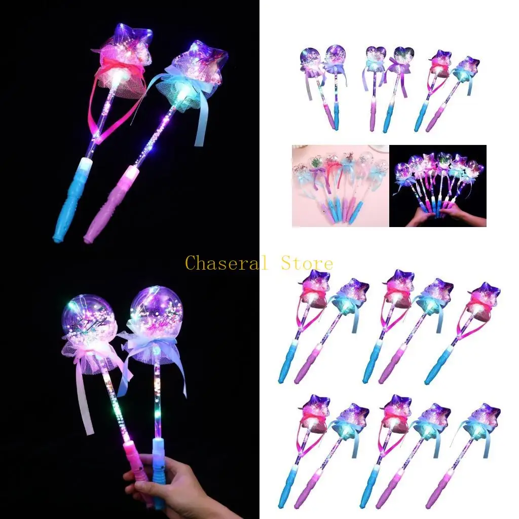E7CE Girl Wand Princess Toy Glowinthe Dark Children Birthday Gift 10pcs