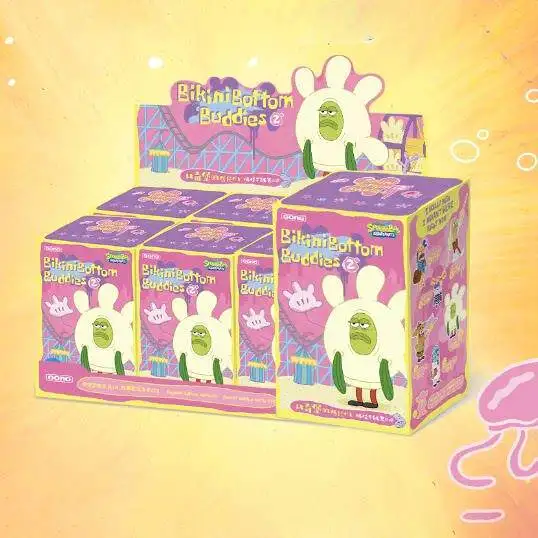 Genuine POP MART SpongeBob SQUAREPANTS Bikini Bottom Buddiese V2 Trend Blind Box Ornament Figurines Home Toy Anime Doll view 6
