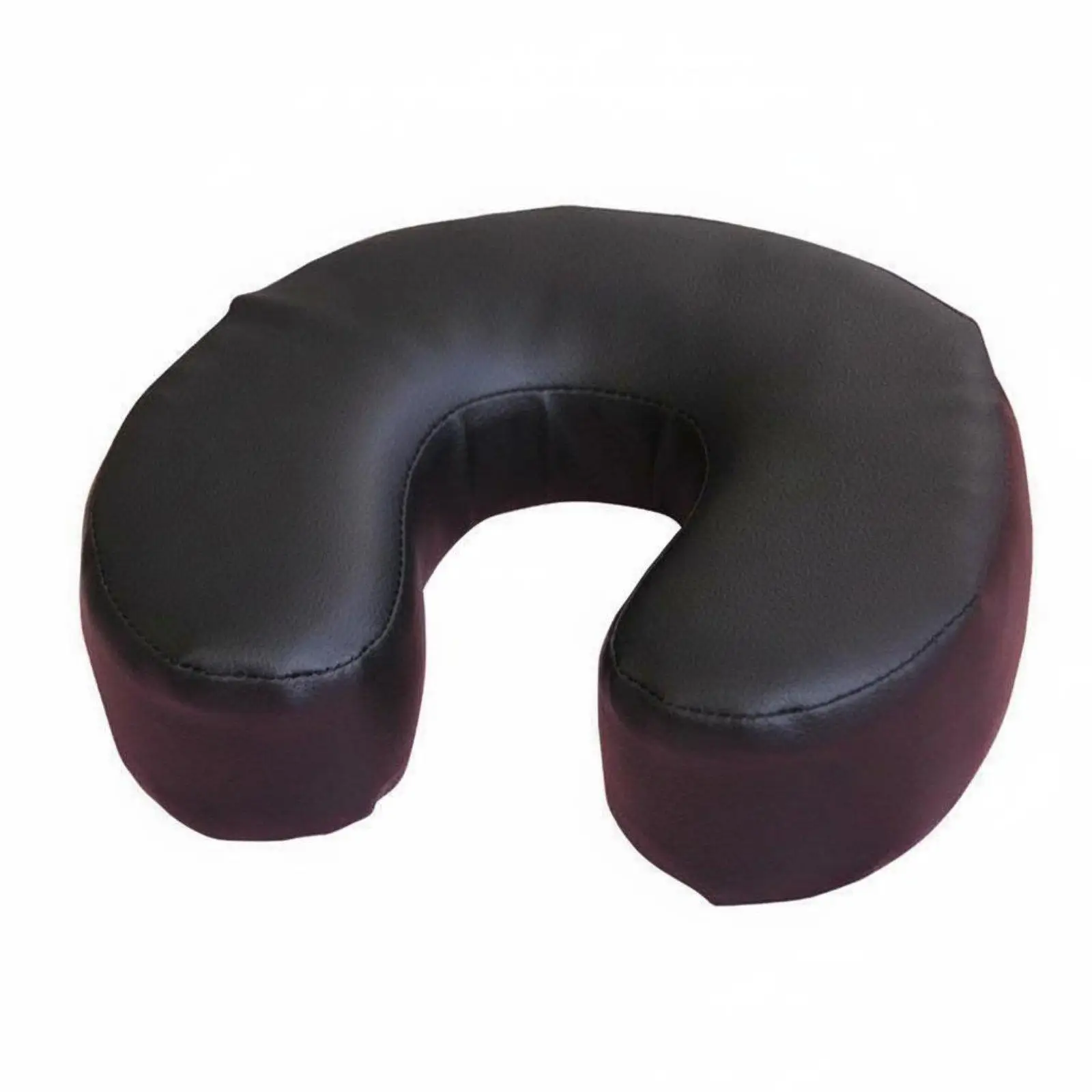 Leather Massage Headrest Pillow Face Cradle Cushion for Table Ergonomic U Shape Neck Support for Spa Salon Pro