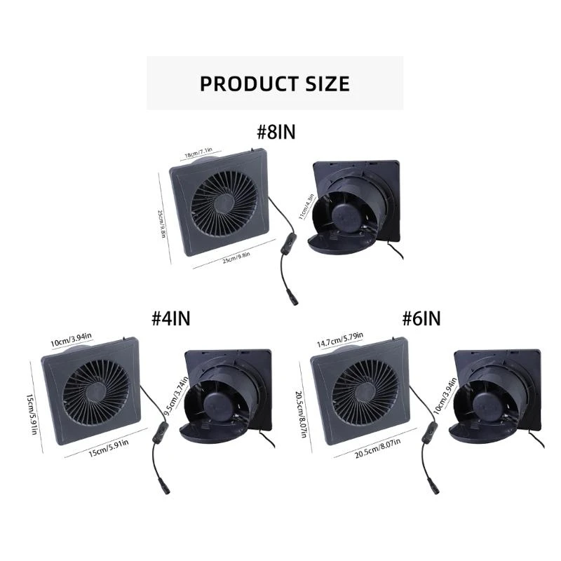 5asd سهلة التركيب مروحة مستخرج تهوية الحمام مع تشغيل هادئ لجهاز التنفس الصناعي للتحكم في الرائحة والرطوبة #4