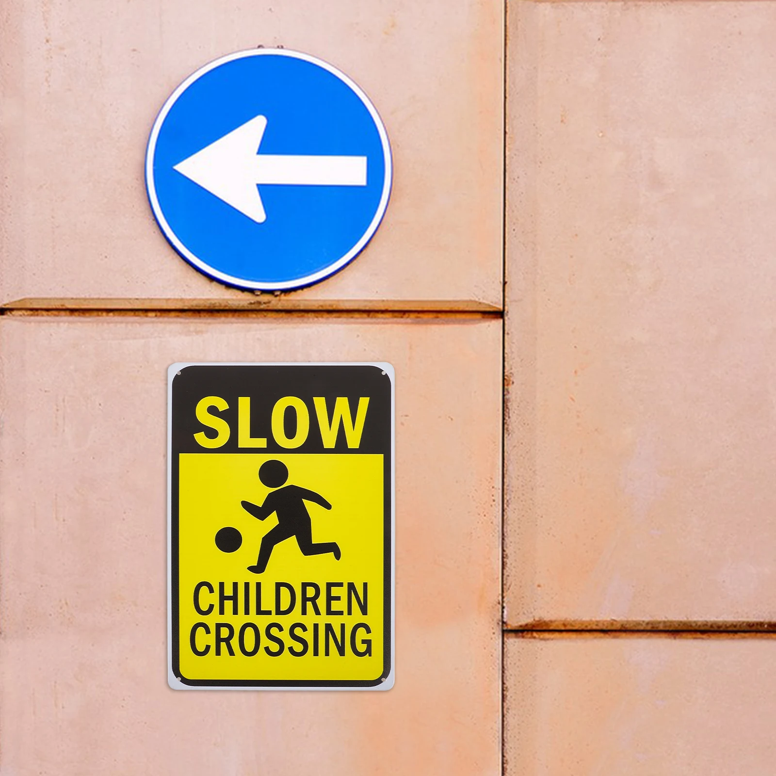 2 Pcs Safety Signs Baby Slow down Kids Playing Sheet Drive Children Crossing