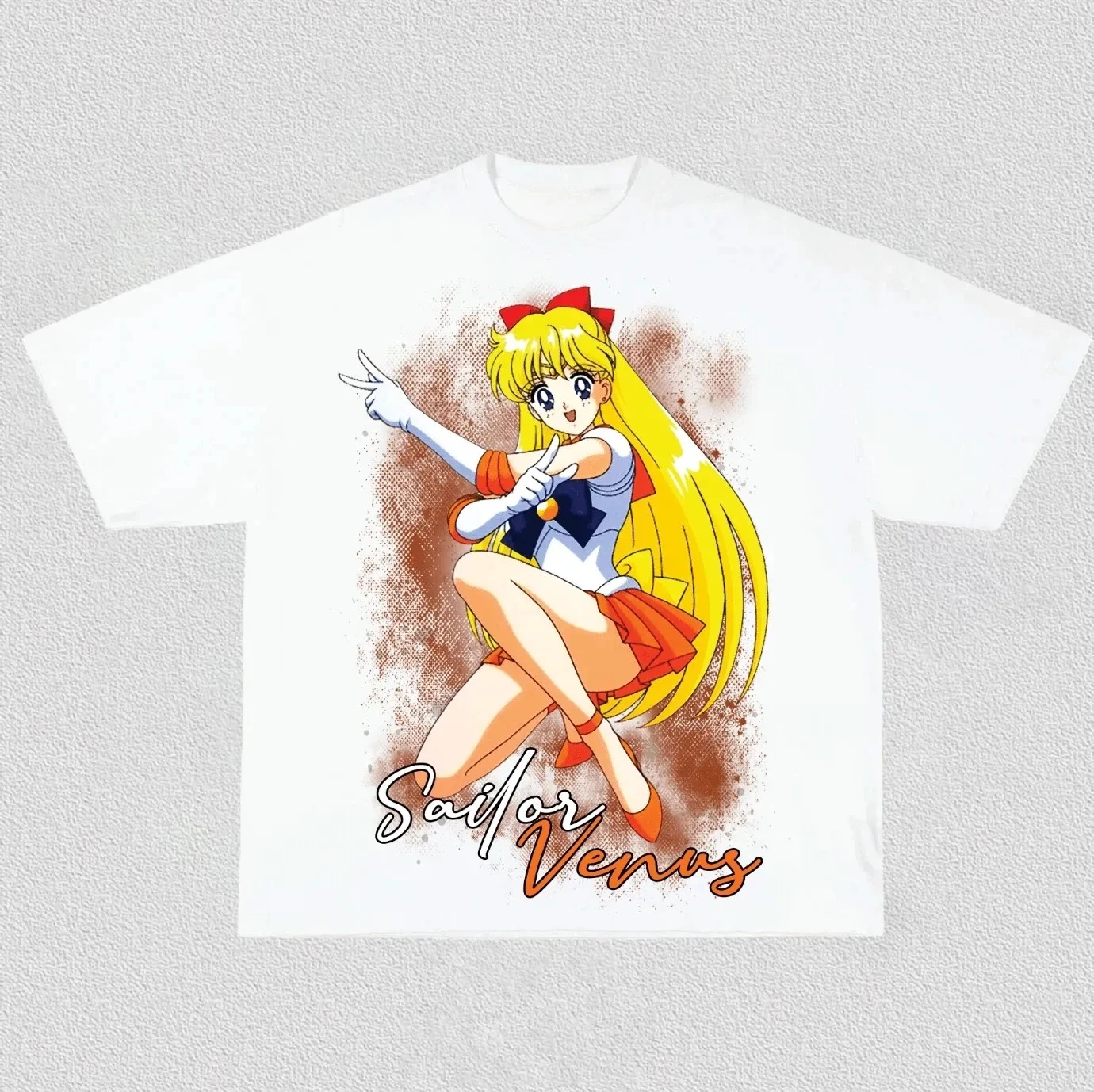 Sailor Moon Sailor Venus Anime Printing T-shirt Men's Clothing Women's 2026 Summer New High Quality Cotton Short-sleeved T Shirt