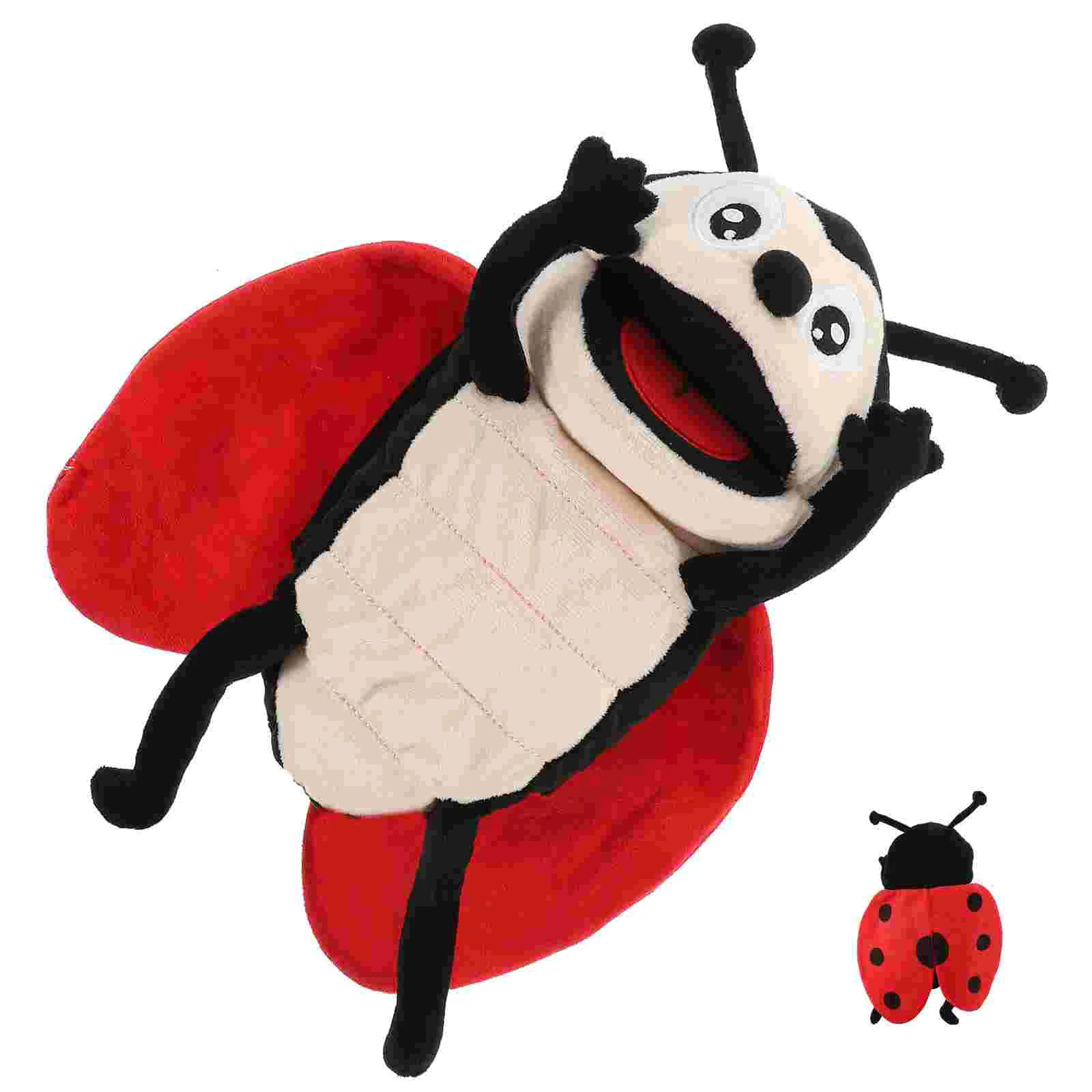 Butterfly Hand Puppets Ladybug Plush Figure Toys Simulation Model Stuffed Animal Finger