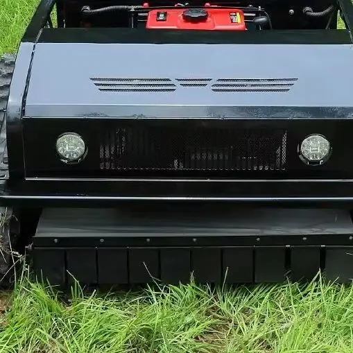 تخصيص صغيرة عالية الجودة 800 مللي متر عرض القطع التحكم عن بعد روبوت جزازة العشب المجنز للتقليم كفاءة #1