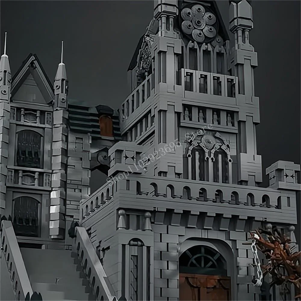 New 6569PCS MOC building blocks Medieval dark Gothic City Bloodborne Church model of Yanam Street DIY child Toy Birthday Gift