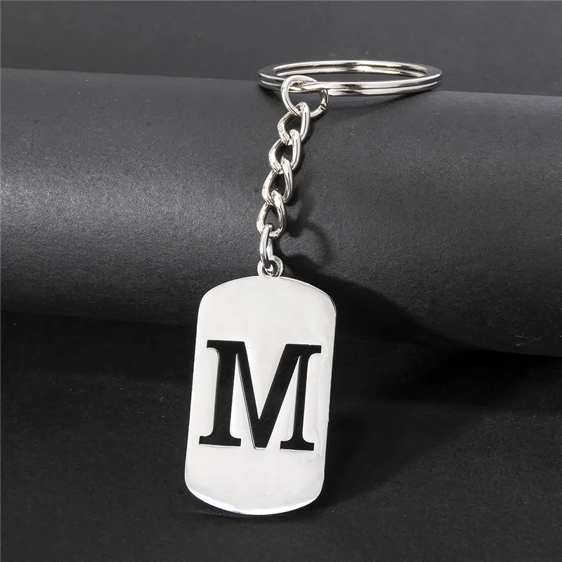 

Punk DIY 26 English Alphabet Keychain Men Metal Initial Letters Pendant Key Chain Ring Couple Gifts Fashion Jewelry Accessories