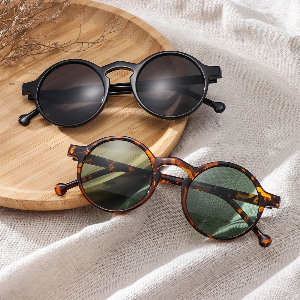 1Pc modne Retro okrągłe markowe okulary przeciwsłoneczne designerskie damskie okulary przeciwsłoneczne mała ramka koreański styl jazdy okulary UV400