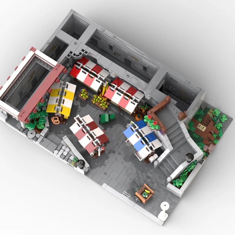 7301 قطعة MOC سوق المزارعين وحدات نموذج اللبنات لعبة العمارة لتقوم بها بنفسك هدية الكريسماس التعليم الإبداعي الطوب الاطفال #3