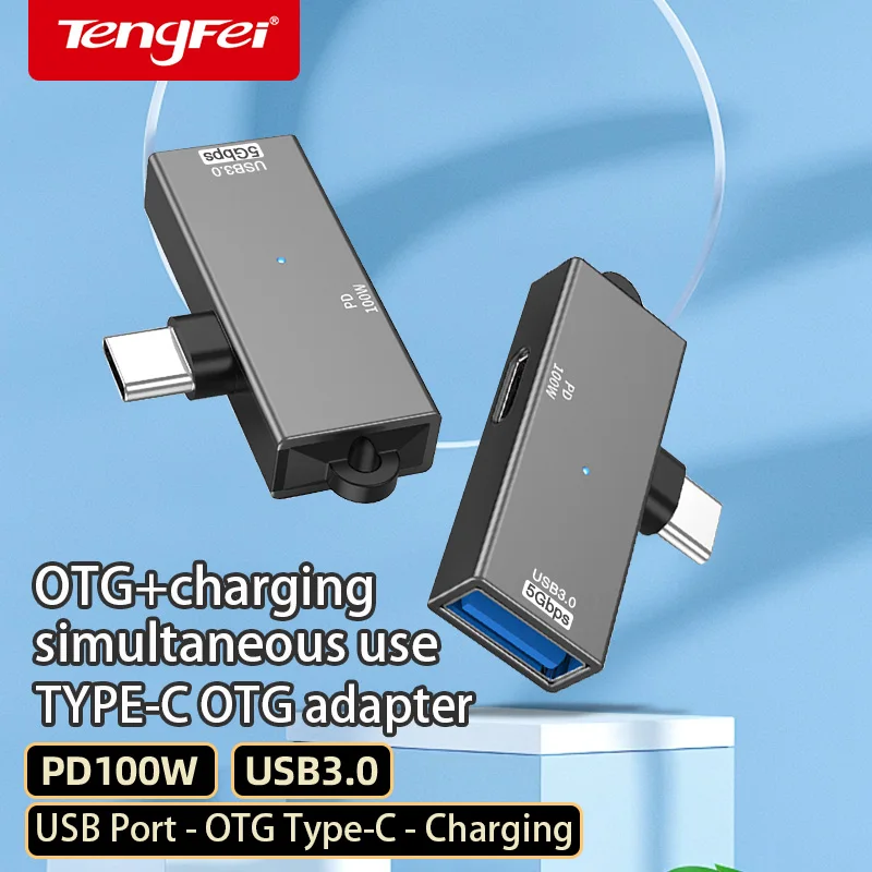

Typec Interface Otg Adapter USB Converter External U Disk Expansion Usb3.0 Simultaneous Charging Pd Fast Charging Suitable for H