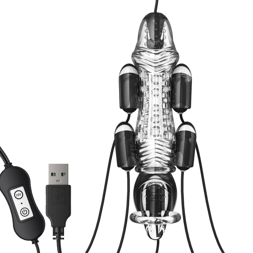 Vibromasseur de gland avec télécommande, vibromasseur de gland pour hommes, appareil d'entraînement du pénis, entraîneur de gland pour retarder l'éjaculation, sextoy_voghion.com