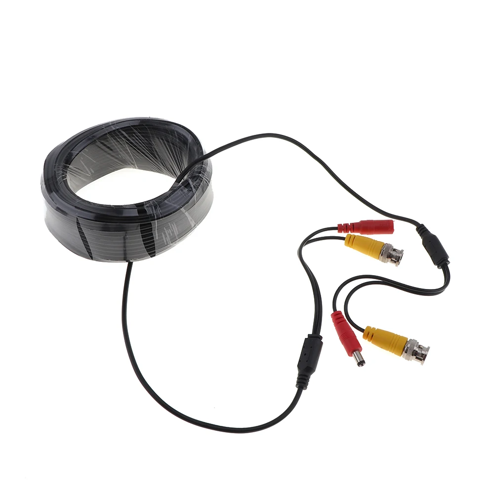 20m Meters Monitoring Integrated Line Video Power Cable Security Camera Extension Wire DVR BNC RCA Cord