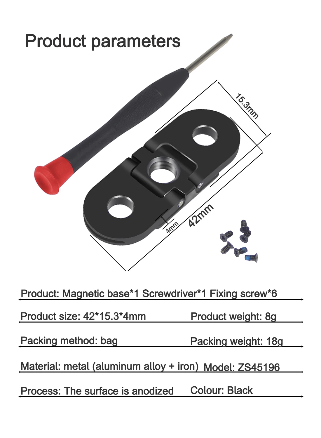 Stativ Mount Adapter Faltbare Magnetische Einbeinstativ Stick Basis 1/4 "Loch Aluminium Legierung für Insta350 DJI GoPro Action Kamera Käfig Rig – Detail 35
