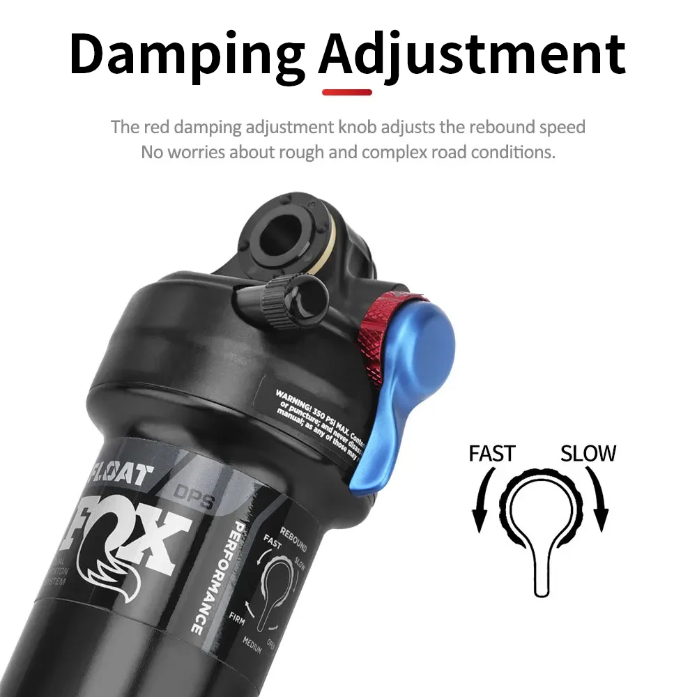 FOX FLOAT DPS- Shock Absorber Mountain Bike Air Pressure Shock Absorber 210mm Rear Guts Three Stages Lockout, Adjustable Damping