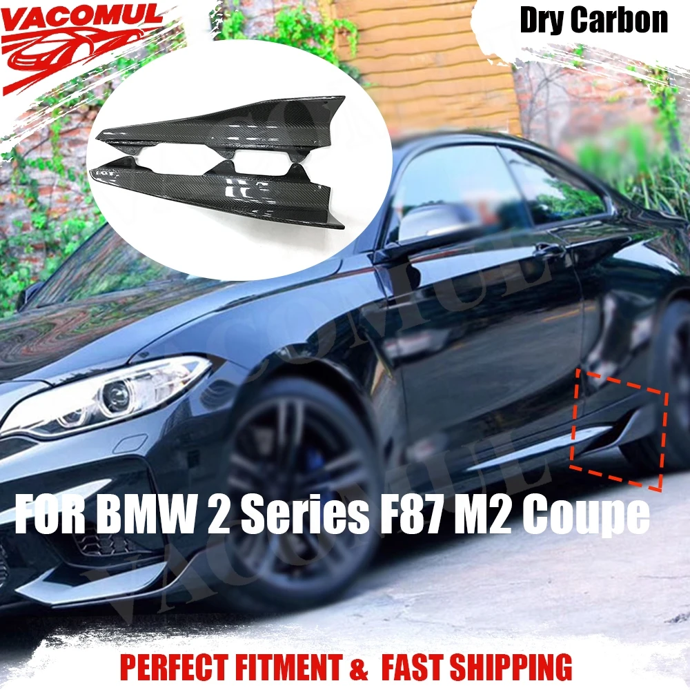 

VACOMUL сухие боковые юбки из углеродного волокна, разветвители каналов, фартук для BMW 2 серии F87 M2, базовый купе 2016-2021, Cupwings Winglet FRP