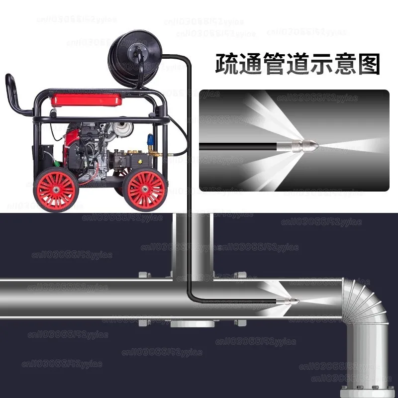 High Pressure Sewer Dredging Machine Large Flow Commercial Cleaning Machine Automatic Cleaning