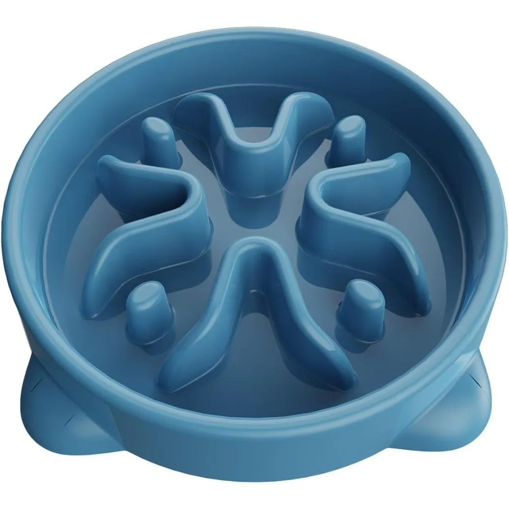 

Миски для собак с медленной кормушкой, миска для корма для собак, маленькая миска для здорового питания с защитой от удушья (синяя, 1 чашка)