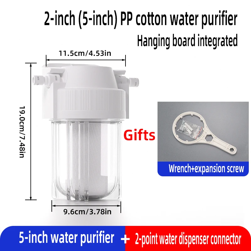 5-inch 10-inch transparent Bottle Explosion-proof Filter Bottle Water Purifier Pre-filter Home Water Machine Shell Filter Access