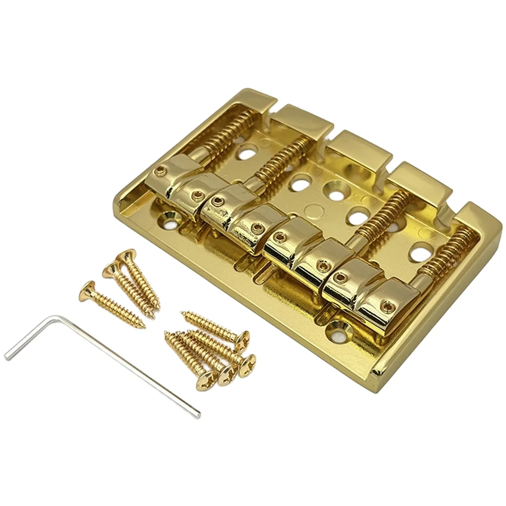 Bass For Bridge for 4 String for Bass Guitars with 19mm String Spacing and 84.5mm x 58mm Alloy Frame for Performance