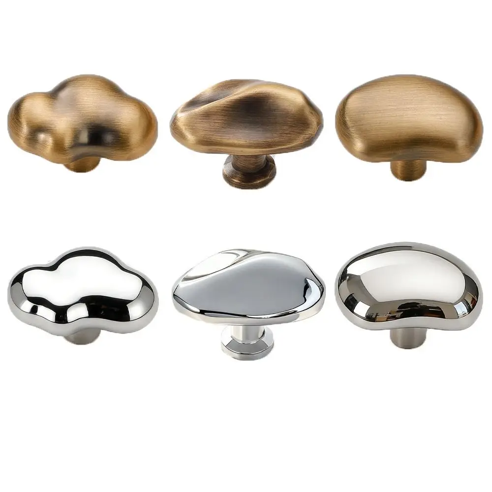 Zinc Alloy Cabinet Handles Gold/Silver Solid Furniture Handles Nordic Vintage Antique Style Drawer Knobs Furniture Hardware