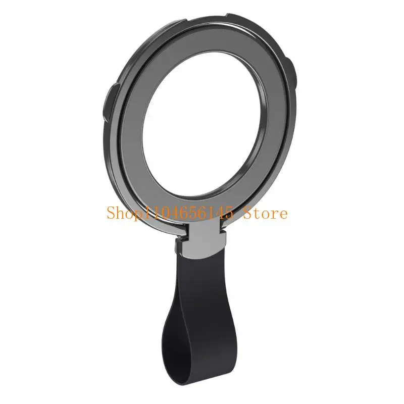 5asd Universal Adjustable Finger Rings Magnetic Buckle Holder Mobile Phone Rack Bracket Foldable Design Silicone Hanging Rope