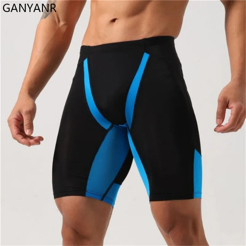 GANYANR legginsy do biegania szorty męskie legginsy uciskowe koszykówka odzież sportowa piłka nożna fitness joga trening gimnastyczny trening sport