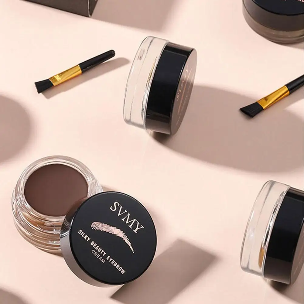 SVMY Silky Beauty Eyebrow Cream 4G Waterproof Lasting No-Smudging Multi-Purpose Eyebrow Styling Gel Fixed Color Wild Eyebrows