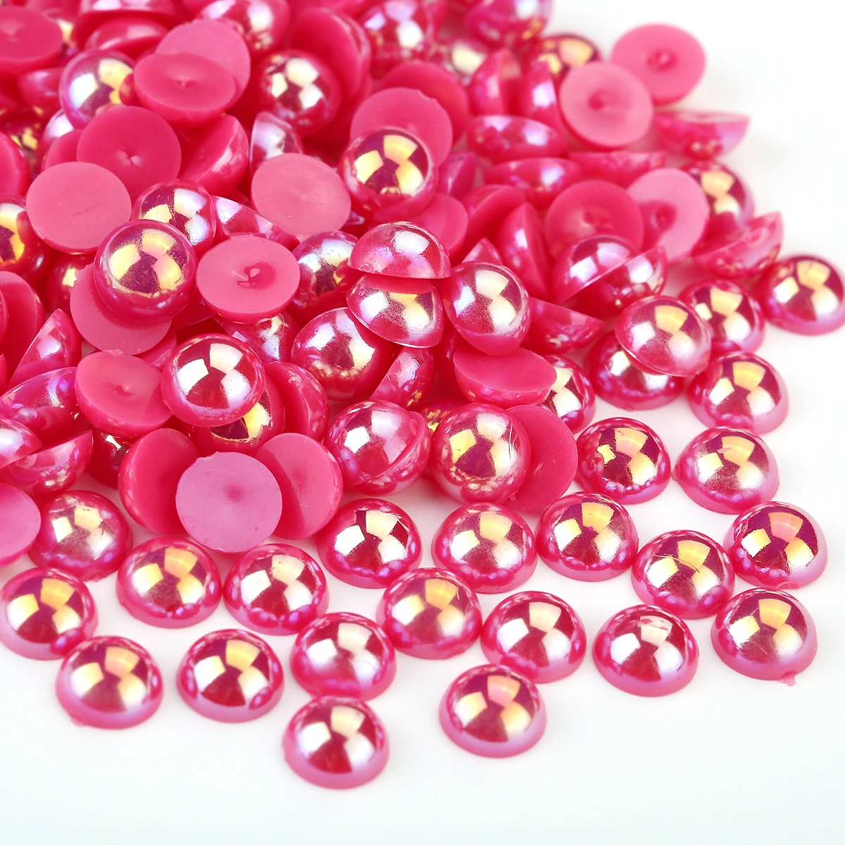 AB Color Imitation Pearls Craft Half Round Flatback Beads For DIY Nail Art Decorative Jewelry Making Findings DIY Accessories