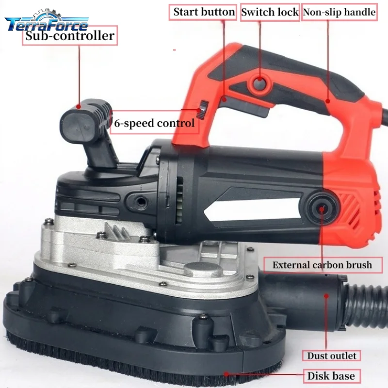 Automatic Hand Held Triple Head Floor Grinder 4800RPM High Speed with Vacuum Cleaner for Stone Polishing Terrazzo Restoration-in