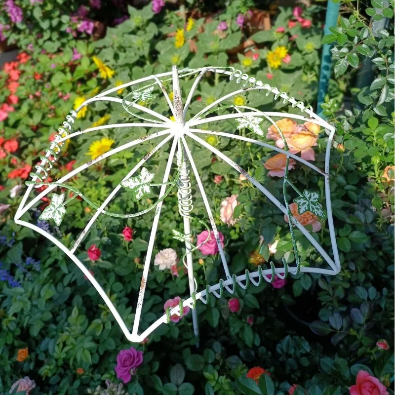 Courtyard Umbrella Flower Insert Villa Balcony Clematis Climbing Vine Frame Garden