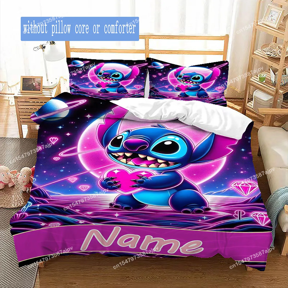 Personalized Duvet Custom Stitch Bedding Set King Twin Double Child 3 Piece Mircofiber or Polyester Duvet Cover Set-xin