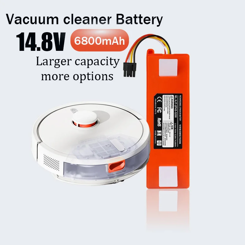

18650 14,4 В 6800-12800 мАч Xiaomi робот-пылесос сменный аккумулятор для Xiaomi Roborock S55 S65 S50 S51 S5 MAX S6 Запчасти
