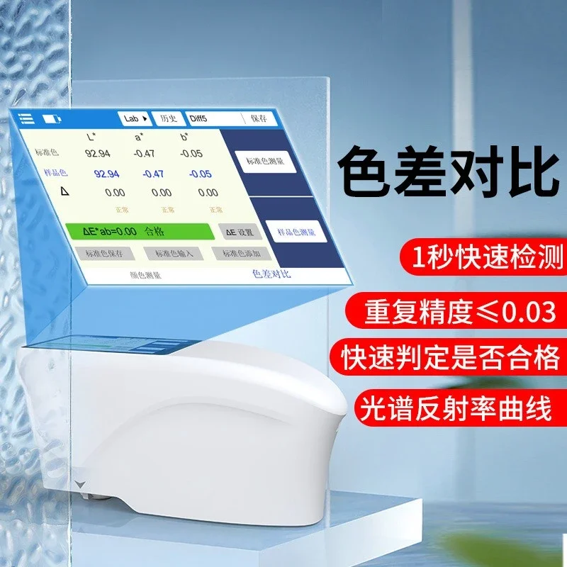 High-precision spectrophotometer, plastic paint textile color difference tester LS176B touch screen colorimeter
