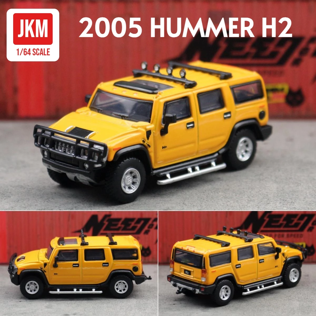 1/64 Hummer H2 SUV Toy Car Model JKM 1:64 Off Road Sport Miniature Vehicle Free Wheels Diecast Alloy Collection Gift Children