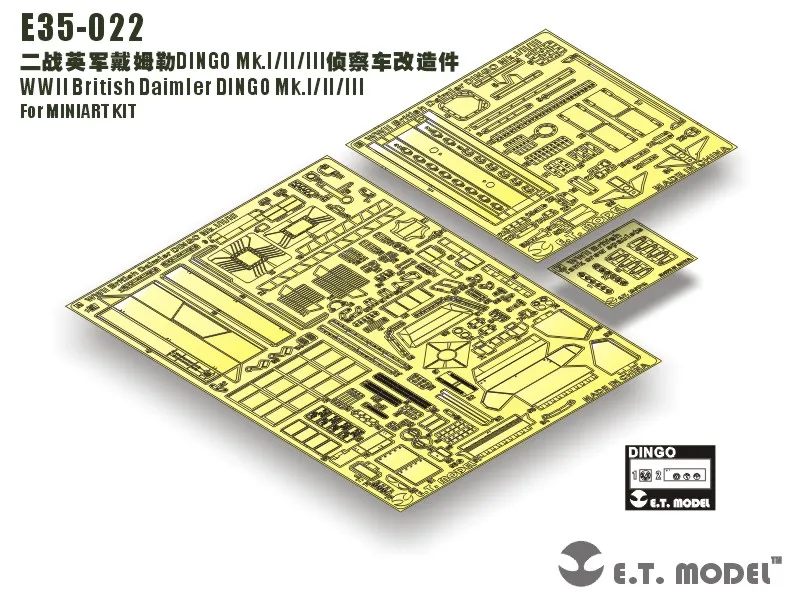 

ET модель E35-022 1/35 Британский даймлер Динго времен Второй мировой войны Mk.I/II/III для комплекта MINIART