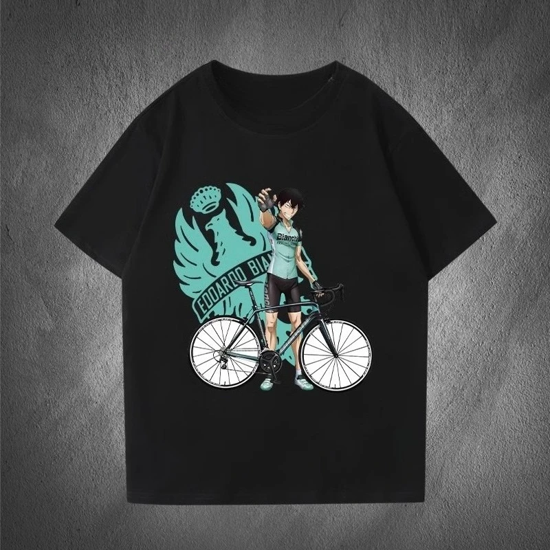 الصيف بيانكي جولة دي فرنسا الدراجات المتحمسين القطن تي شيرت Y2K Harajuku الرجال والنساء تي شيرتات قطن #2