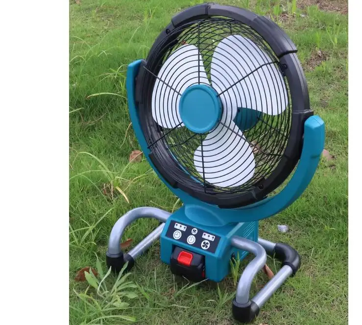 

Электрический вентилятор 13 дюймов, мощный, для улицы, беспроводной, перезаряжаемый, 21В, литиевый, для кемпинга, строительных площадок, электроинструмент