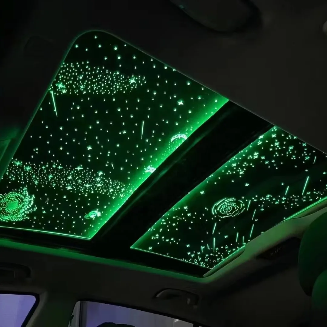 High Luminance Sunroof Starry LED Film Full Set Car Symphony Ambient Light 12V Mod Parts For Compact Luxury SUV Auto Decor
