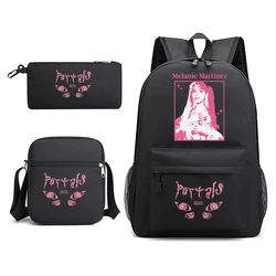 Melanie Martinez Print Student Schoolbag Student Backpack Pencil Case Shoulder Bag  3-Piece Set