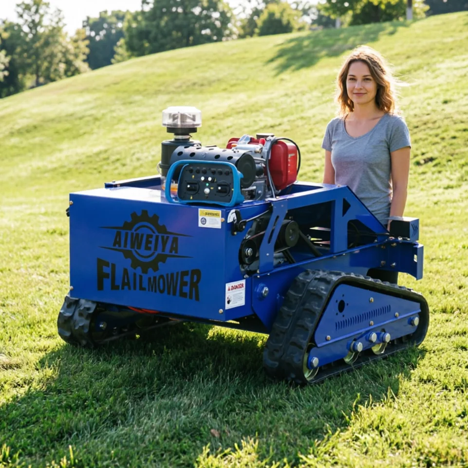 

Customized heavy duty remote control lawn mower strong petrol mower for farm uneven lawn outdoor gardening gear