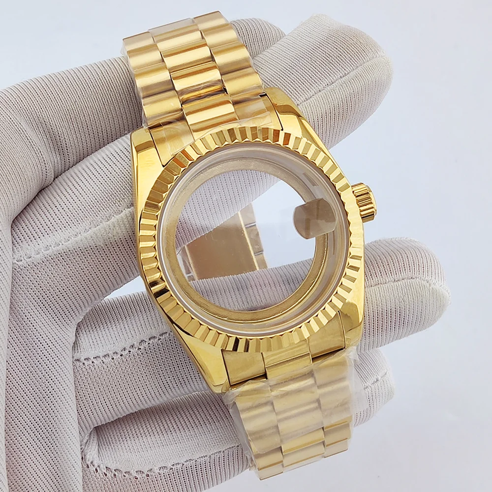 Cassa impermeabile in vetro zaffiro in acciaio inossidabile 904L Cassa per orologio da uomo da 40 mm adatta per cassa movimento Miyota 8285 con quadrante da 31 mm