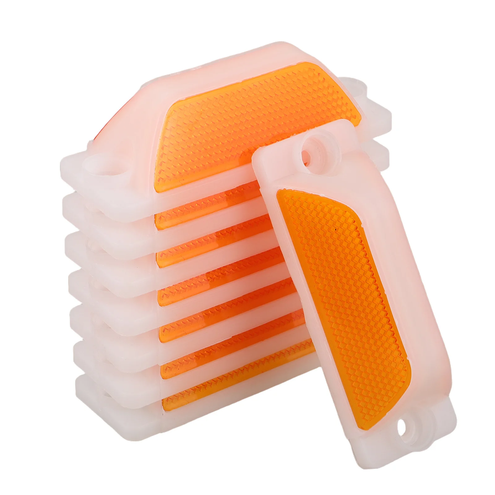 8Pcs Reflective Driveway Markers Plastic Road Studs High Visibility Safety Posts for Pavement Garage Highway Warning Signs