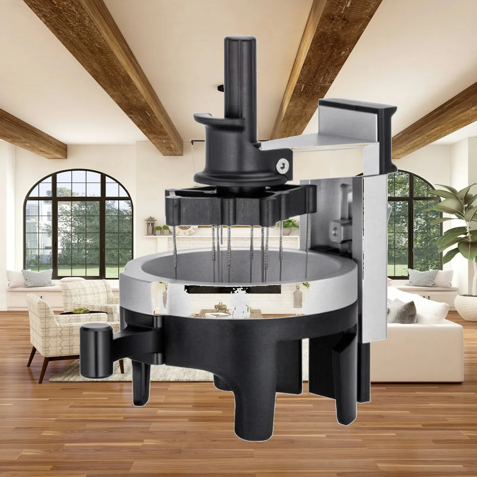 Espresso Coffee Distributor 58mm Rotary Design Coffee Leveler with Adjustable Body for Smooth Grounds Spreading