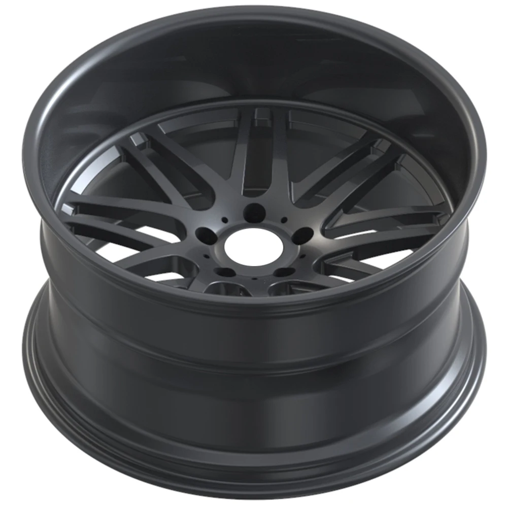 19 20 21 22 23 24 26 بوصة 6061-T6 عجلات أحادية الكتلة مصنوعة من سبيكة مخصصة 5x120 عجلات سيارات سباق عميقة الشفاه مزورة #6