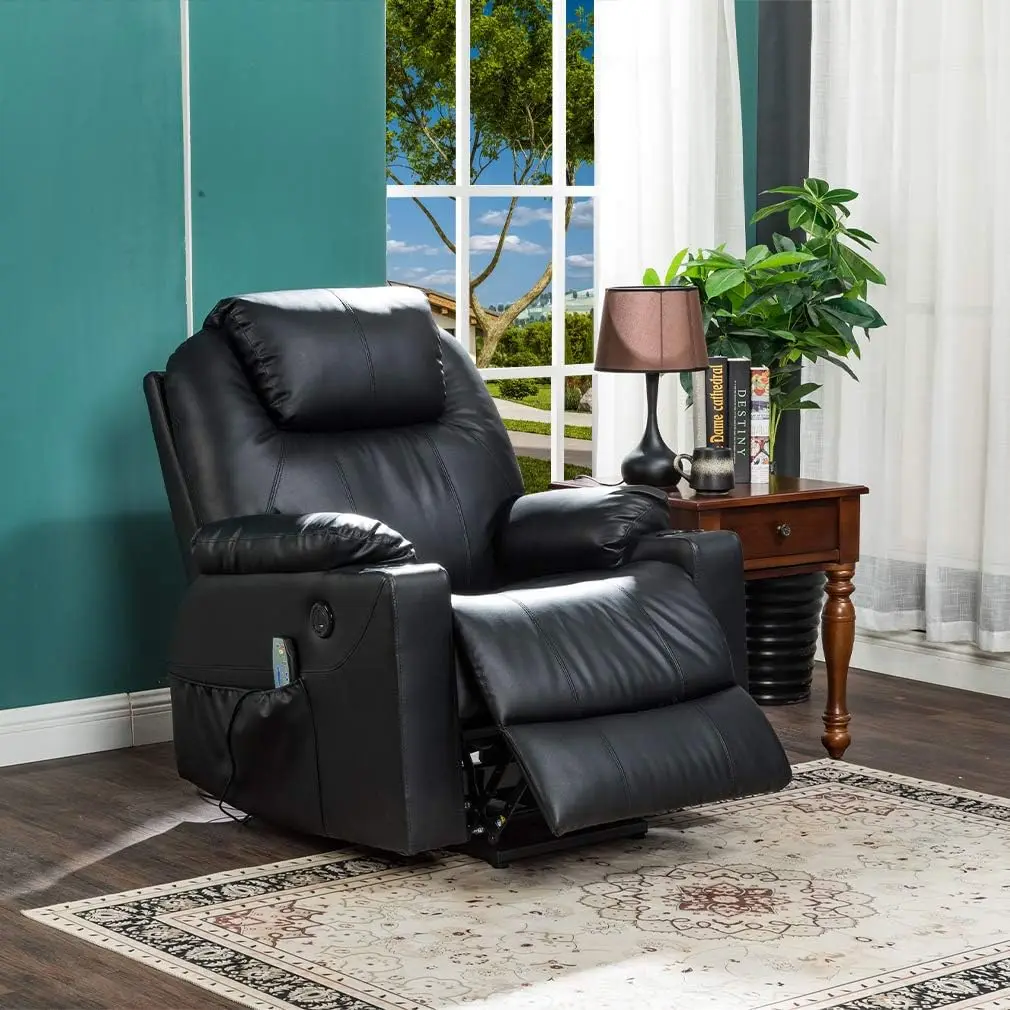 Electric Power Lift Chair Recliner Sofa for Elderly Massage Chair, Adjustable Furniture with Vibration Massage and Lumbar Heated