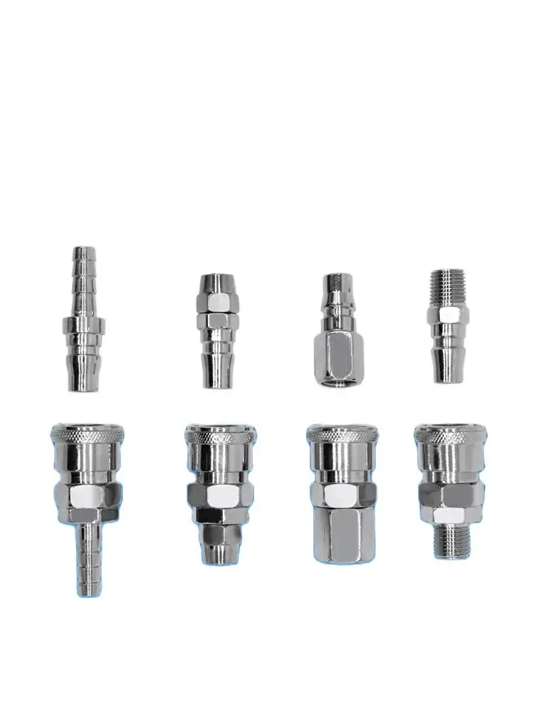 5pcs C-Type Quick Coupler PP20 Male with 8x5mm Air Hose & Fast Connect PU Tubing PP30/40/10MM for Woodworking Tools