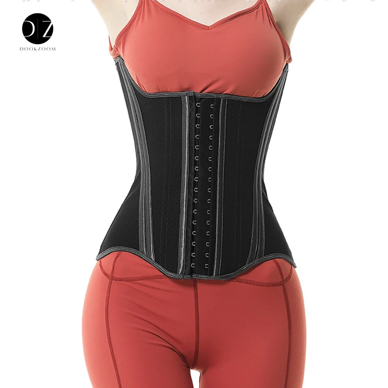 25 Steel Bones 100% Latex Waist Trainer Body Shaper Long Torso Corset Shapewear Women Fajas Girdles Cincher Slimming Belly