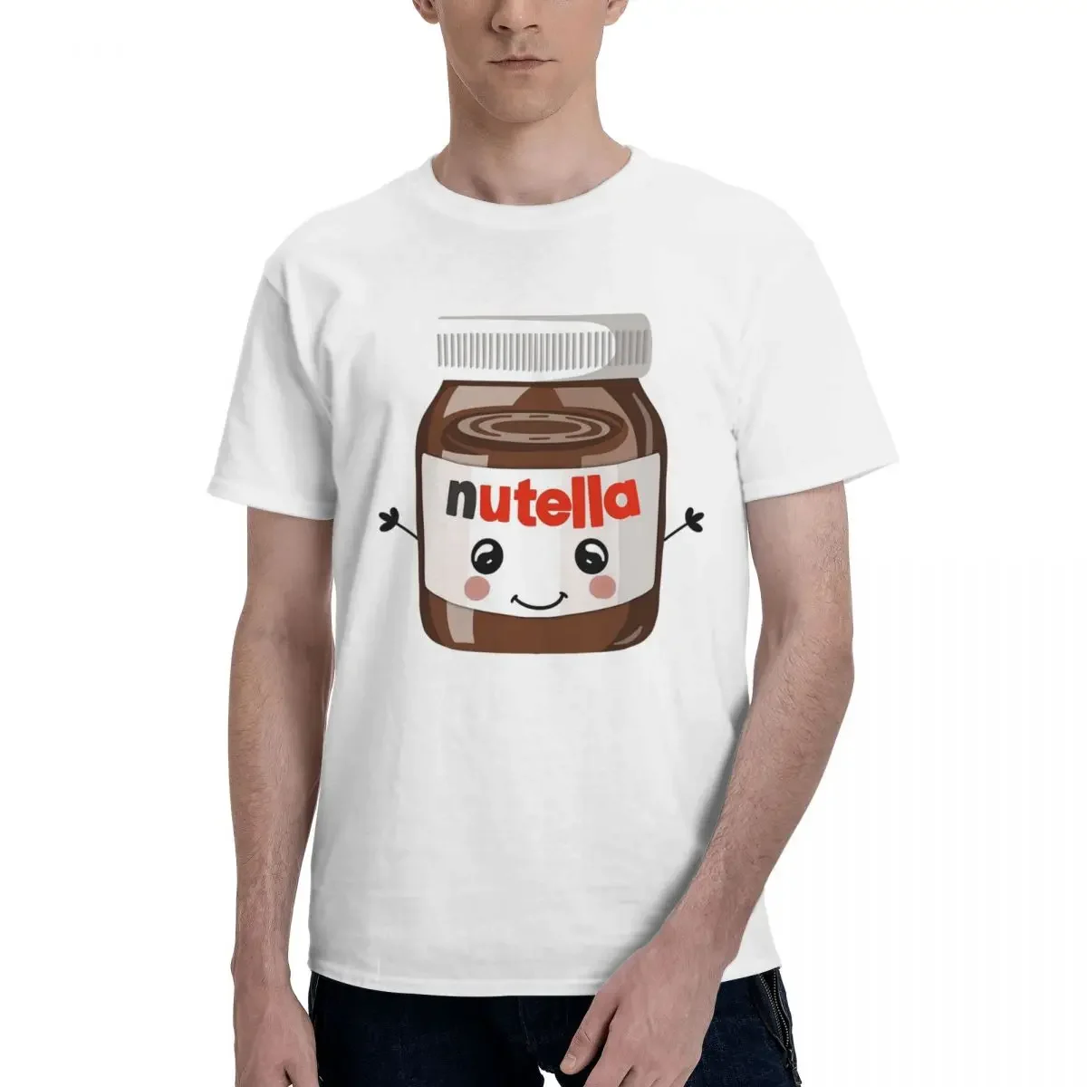 Nutella Cutie 100% Cotton T-shirt Men's Classic T Shirts Men Round Neck Short Sleeve S-6XL