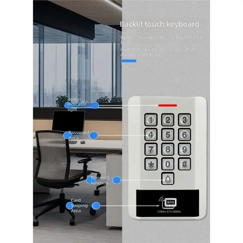 RISE-Waterproof Metal Standalone Controller/Smart Keypad Reader 125Khz RFID Access Control System